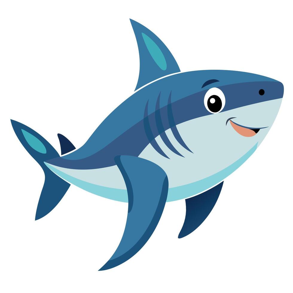 Chinese Paddlefish fish goes kawaii vector
