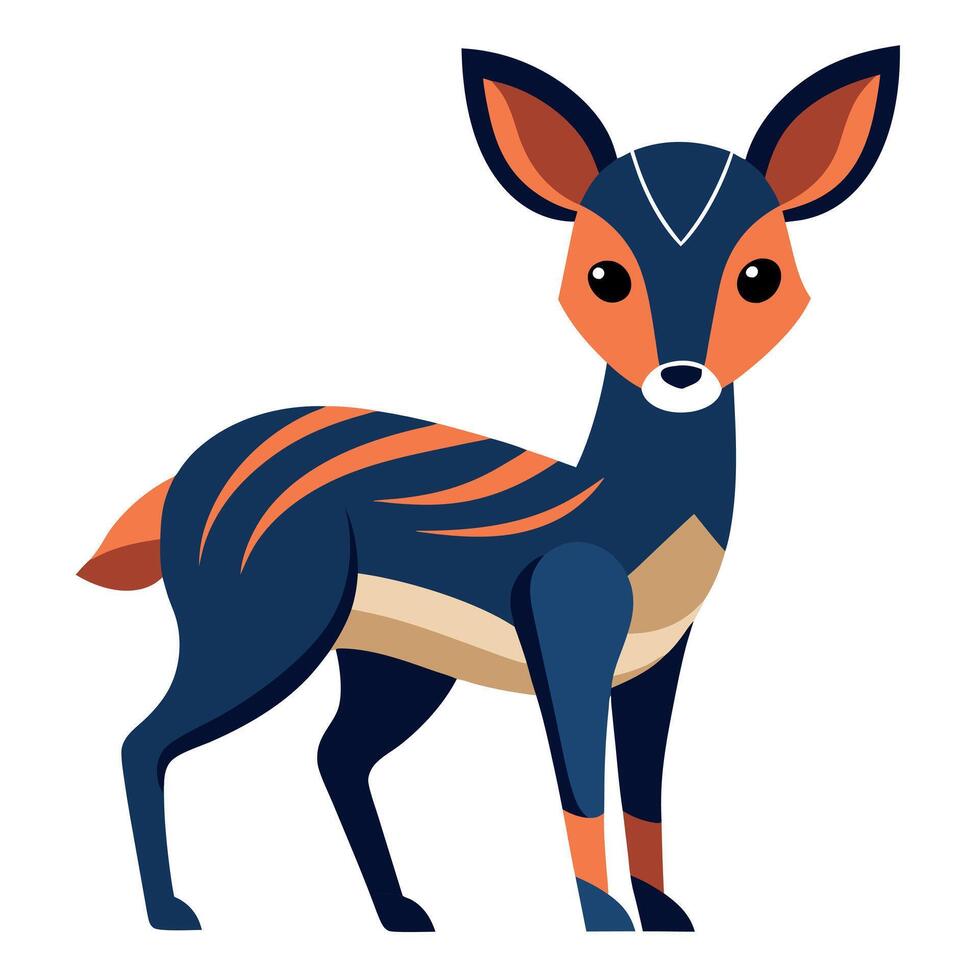 Chinese Water Deer goes kawaii vector