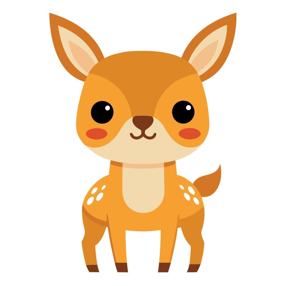 Chinese Water Deer laughs kawaii vector