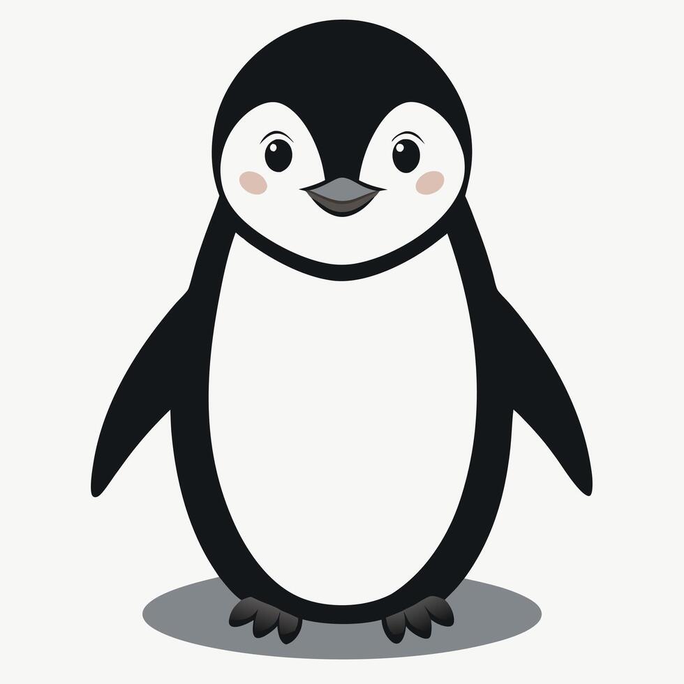 Chinstrap Penguin lies kawaii vector