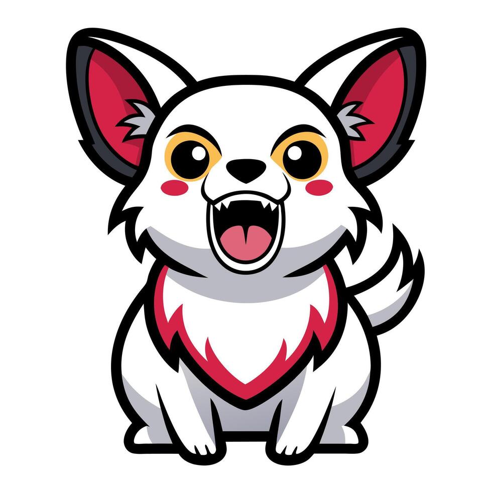 Chipoo dog screams kawaii vector