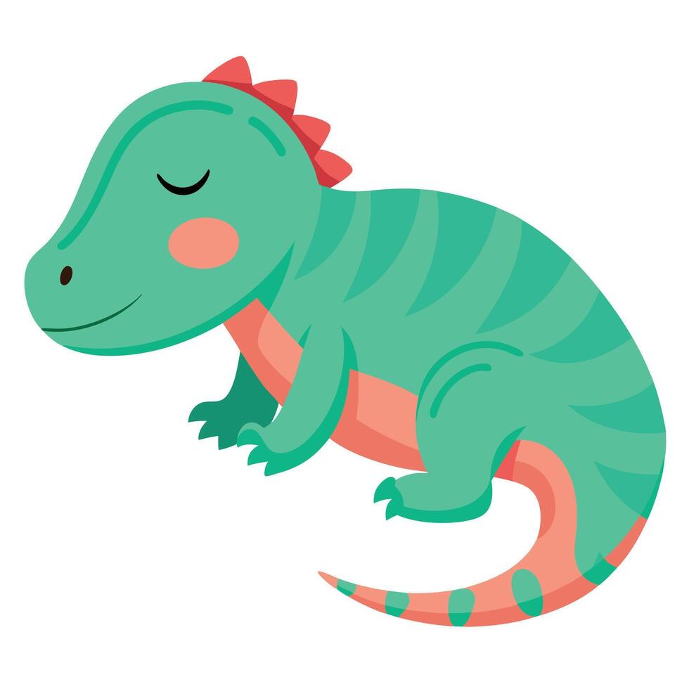 Chuckwalla iguana lies kawaii vector
