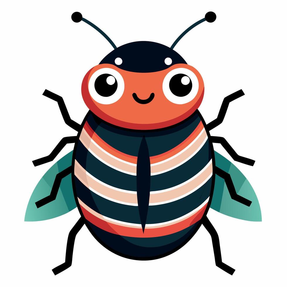 Cigarette Beetle bug looks kawaii vector