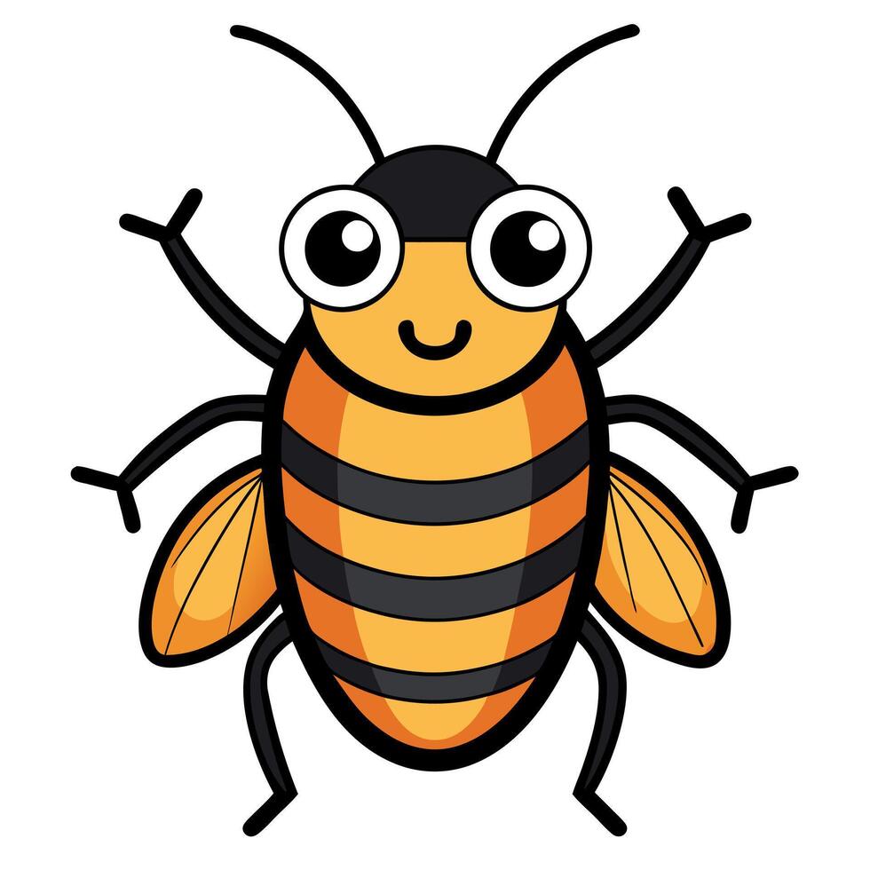 Cigarette Beetle bug screams kawaii vector