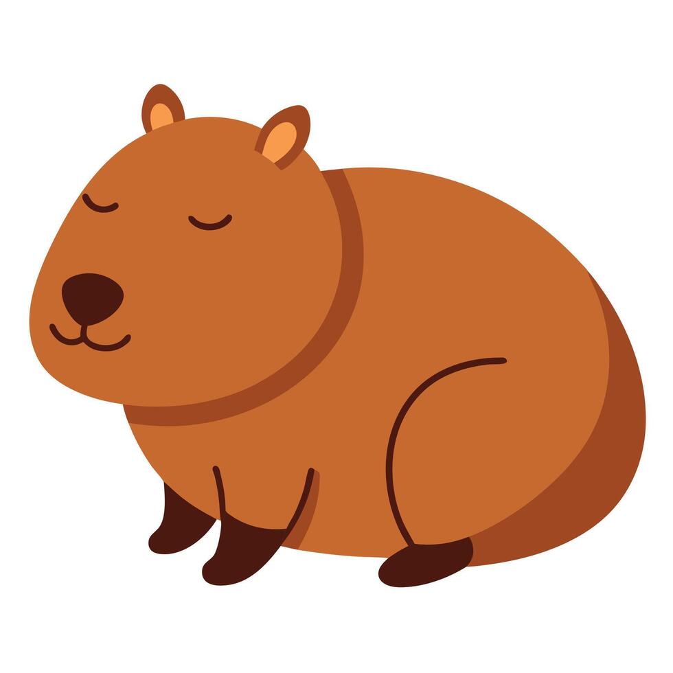 Civet rodent play kawaii vector