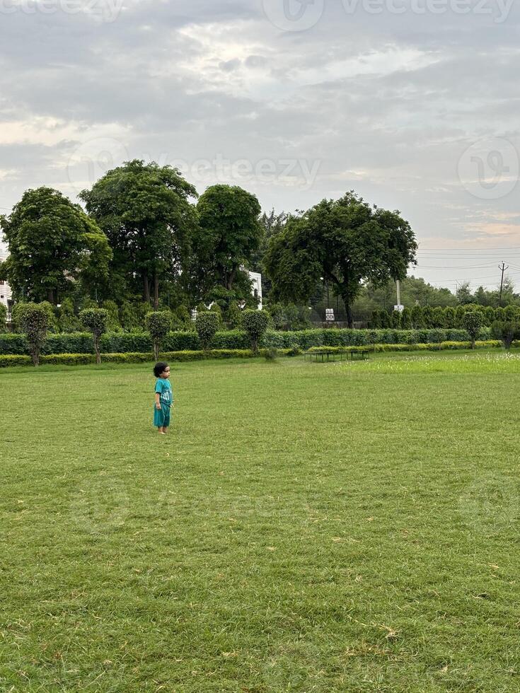 Little kid in a Green Verdant Paradise photo