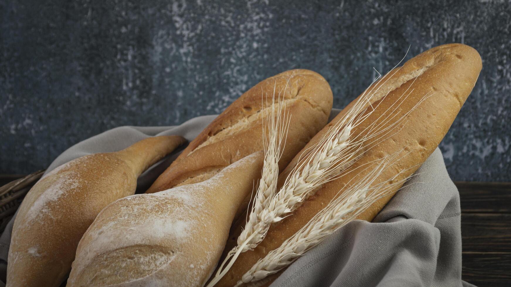 fresh bread and wheat photo