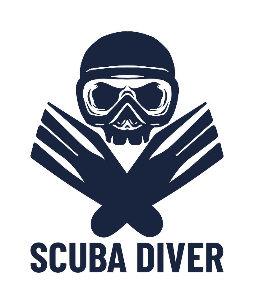 Scuba diving scuba diver logo tshirt design vector