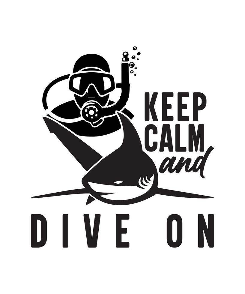 Scuba diving scuba diver logo tshirt design vector