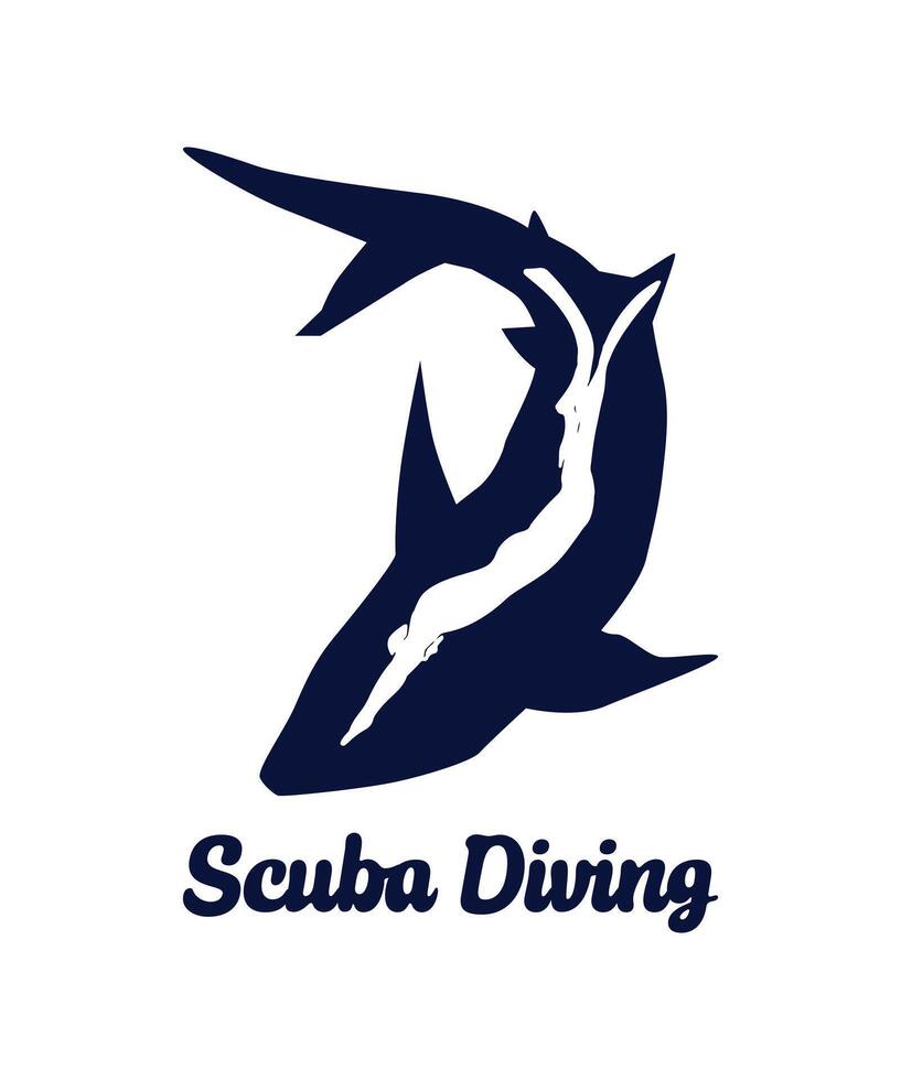Scuba diving scuba diver logo tshirt design vector
