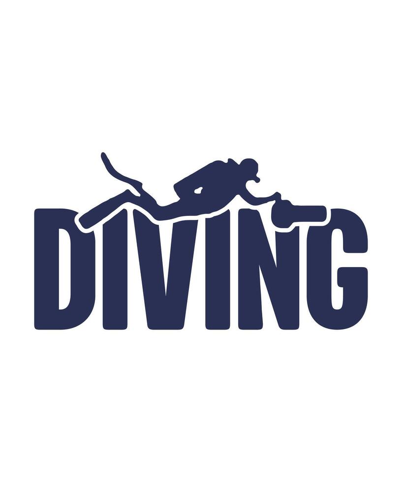 Scuba diving scuba diver logo tshirt design vector