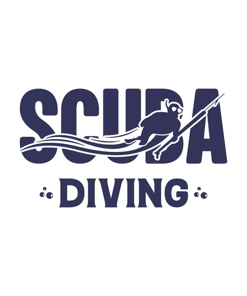 Scuba diving scuba diver logo tshirt design vector