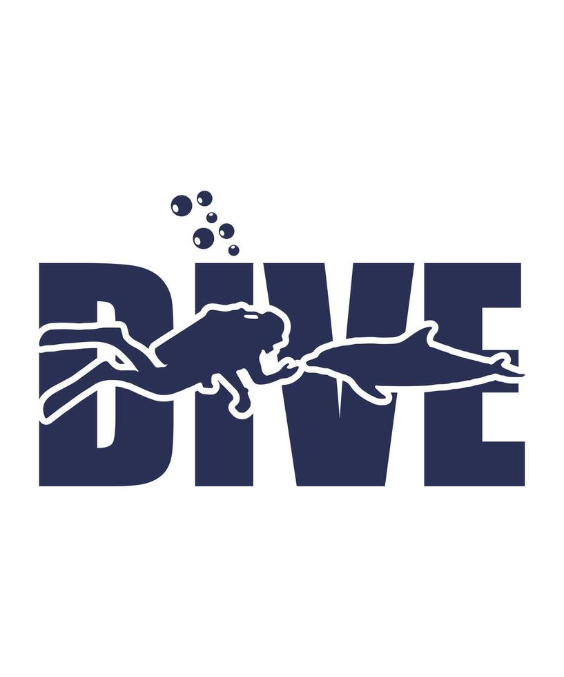 Scuba diving scuba diver logo tshirt design vector
