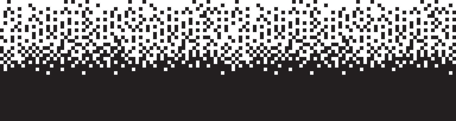 Pixel Black and White Seamless Pattern. Pixel abstract mosaic background, illustration for website, card, poster vector