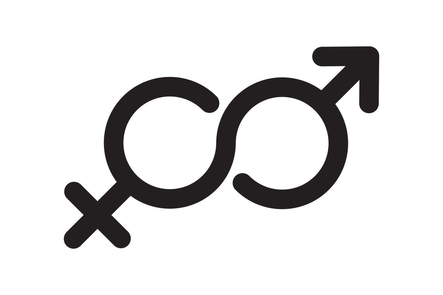 Gender Symbol related glyph icon. Isolated on white background. illustration. vector