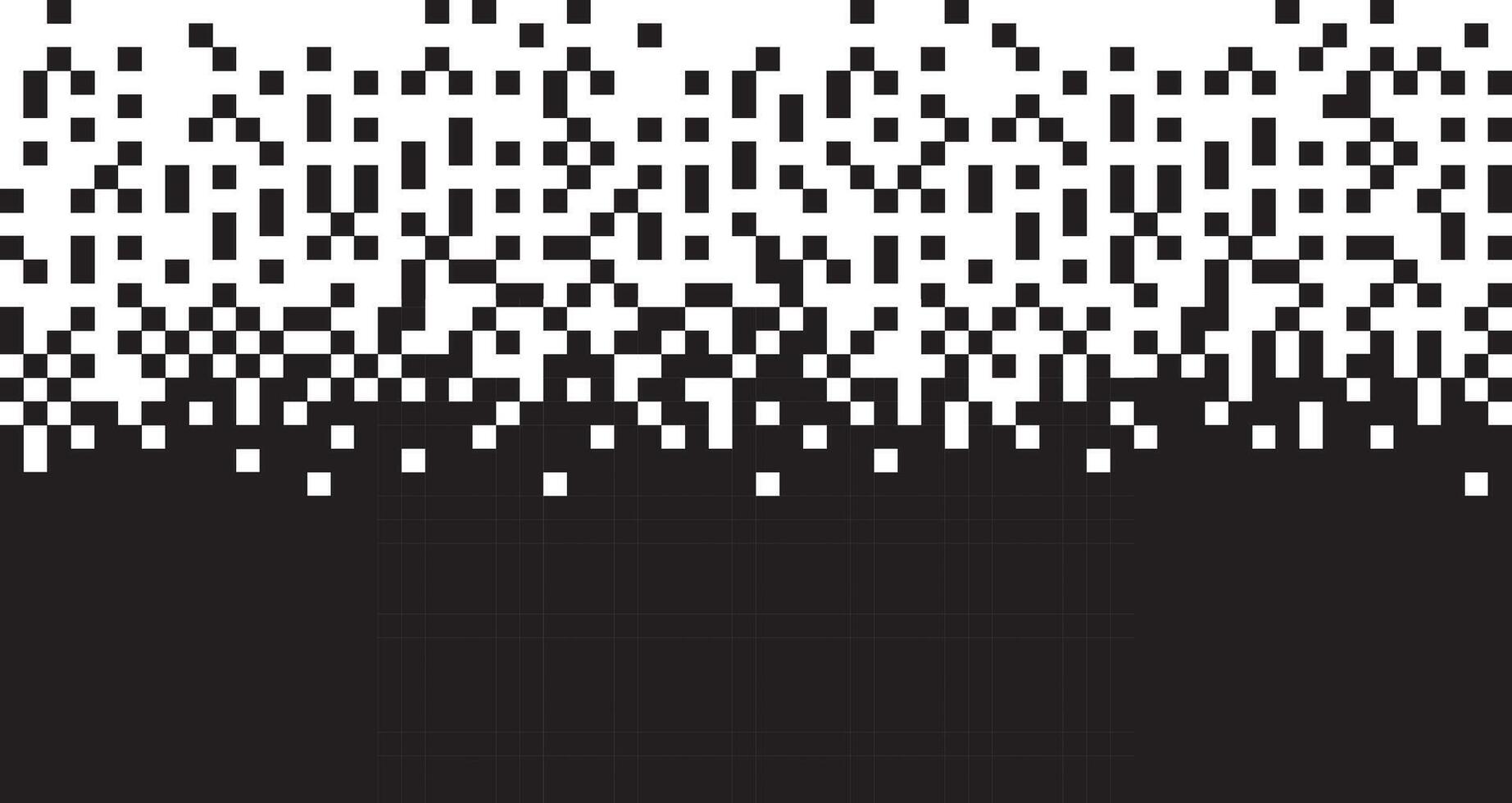 Pixel Black and White Seamless Pattern. Pixel abstract mosaic background, illustration for website, card, poster. vector
