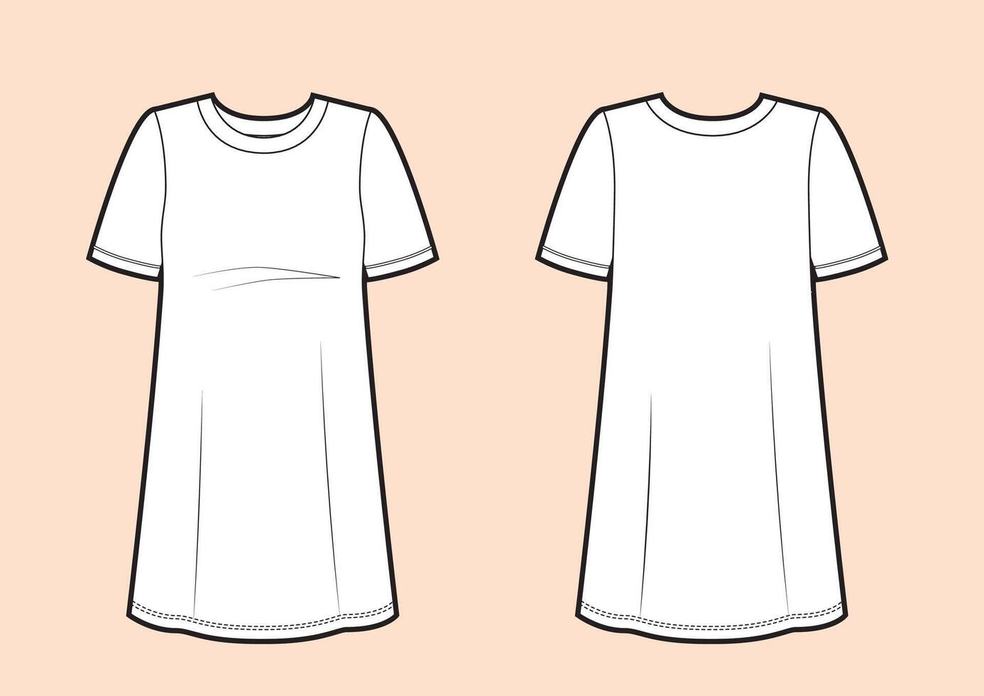 Illustration of women tshirt sport dress vector