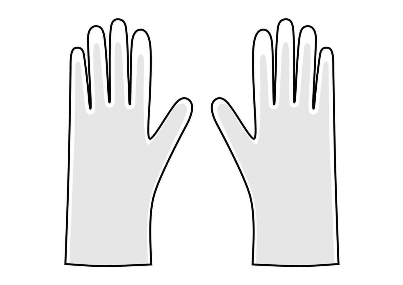 Protective rubber gloves icon in outline style vector
