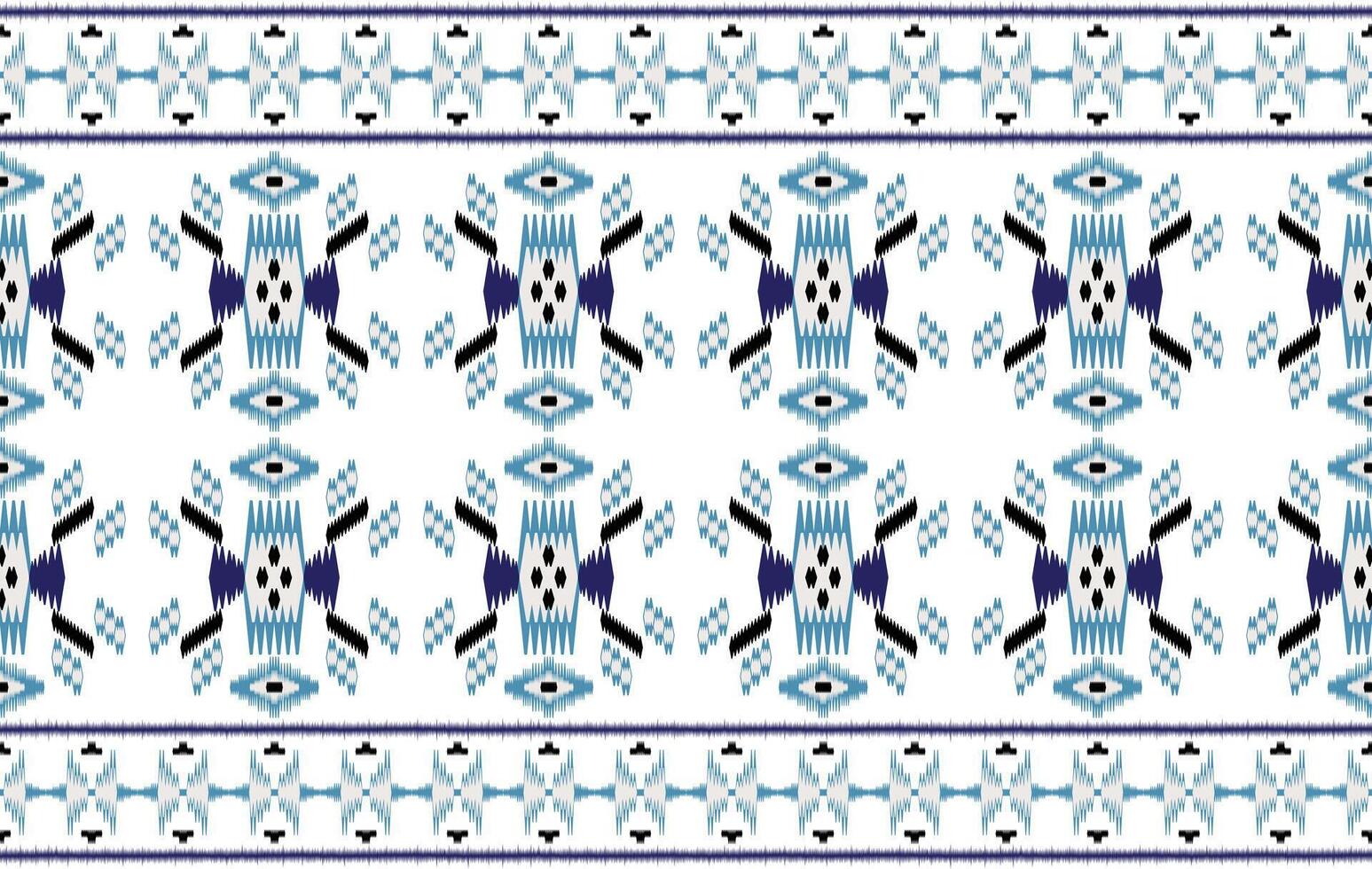 Ikat motifs ethnic fabric seamless pattern white. traditional ikat ethnic pattern style. Designed for saree, sarong, batik ,carpet ,clothing ,ikat pattern ,fabric ,embroidery ,textile art ,weaving vector