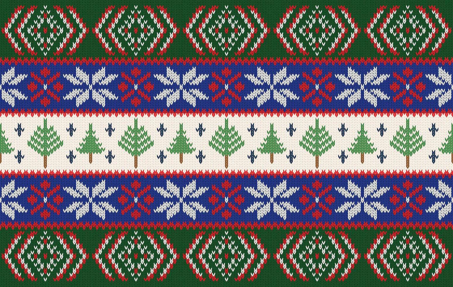 Knitted pattern seamless fabric Christmas winter. traditional knitted pattern winter style. Designed for background ,wallpaper ,carpet ,clothing ,knitted pattern ,fabric ,embroidery ,textile vector