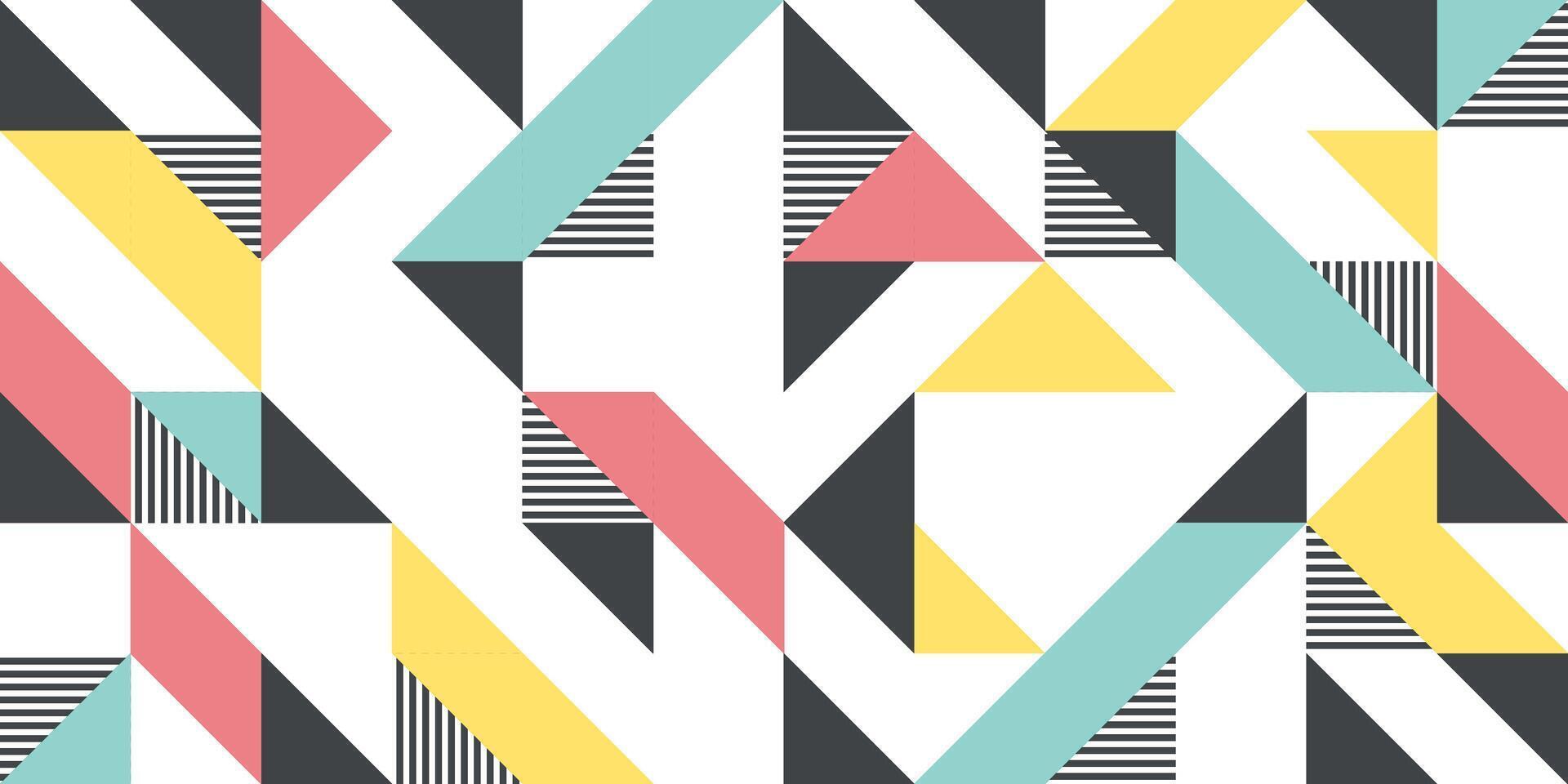 Modern background with triangles and lines. Pattern of geometric colored shapes vector