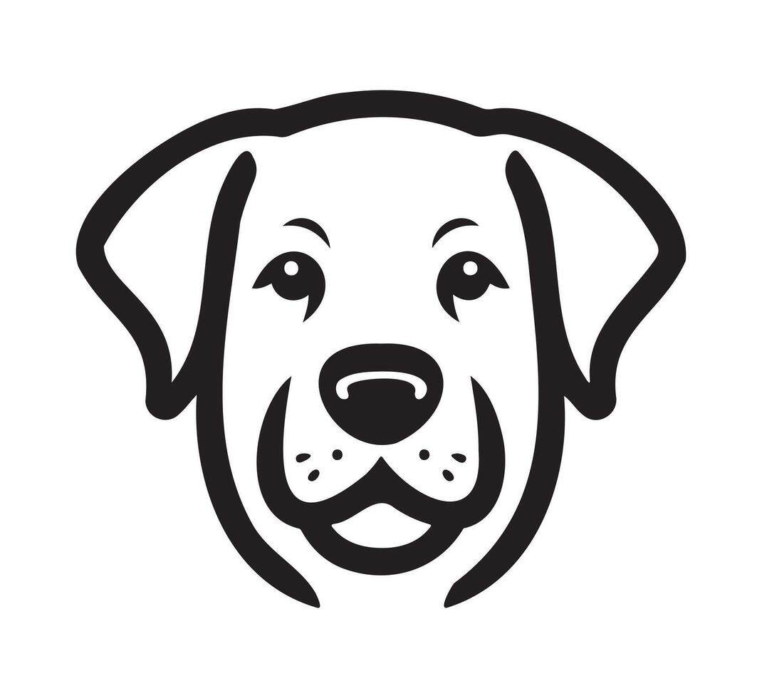 Dog line Art Silhouette vector