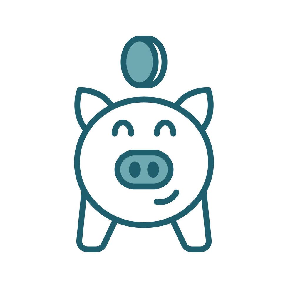 piggy bank icon design template simple and clean vector