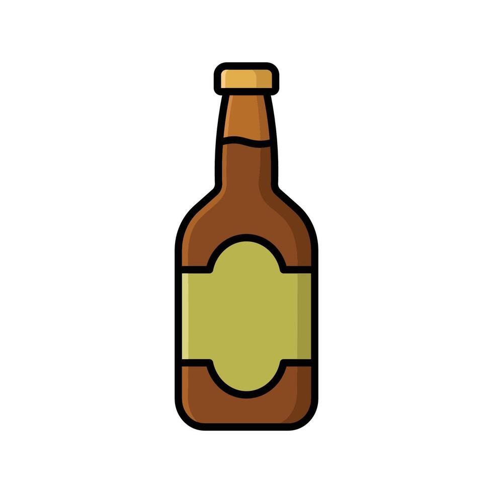 beer bottle icon design template simple and clean vector