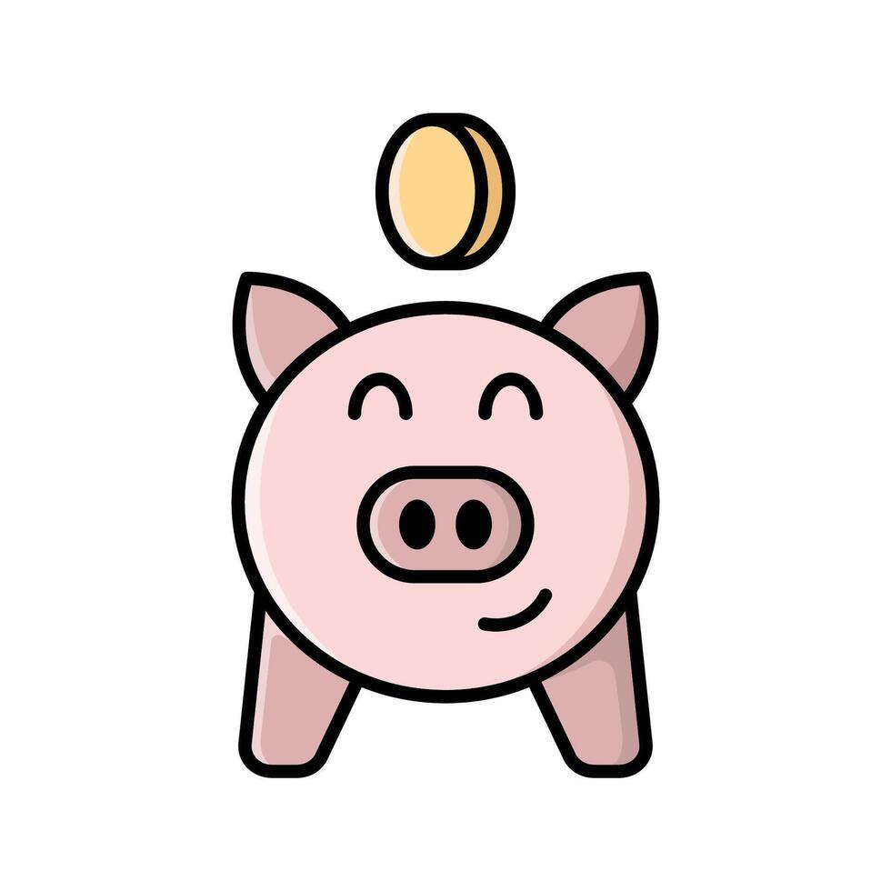 piggy bank icon design template simple and clean vector
