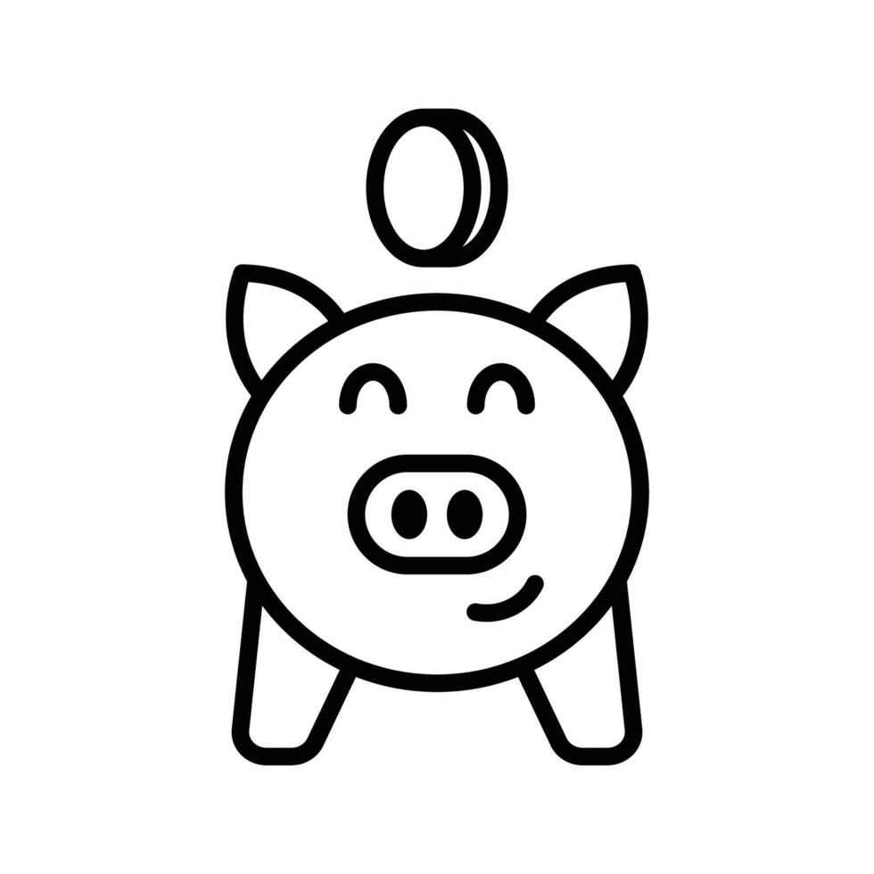 piggy bank icon design template simple and clean vector