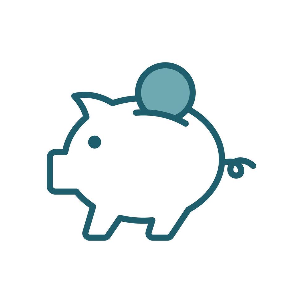 piggy bank icon design template simple and clean vector