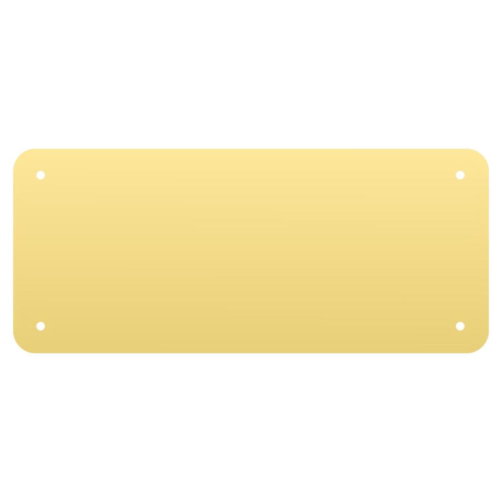 Golden blank sign vector