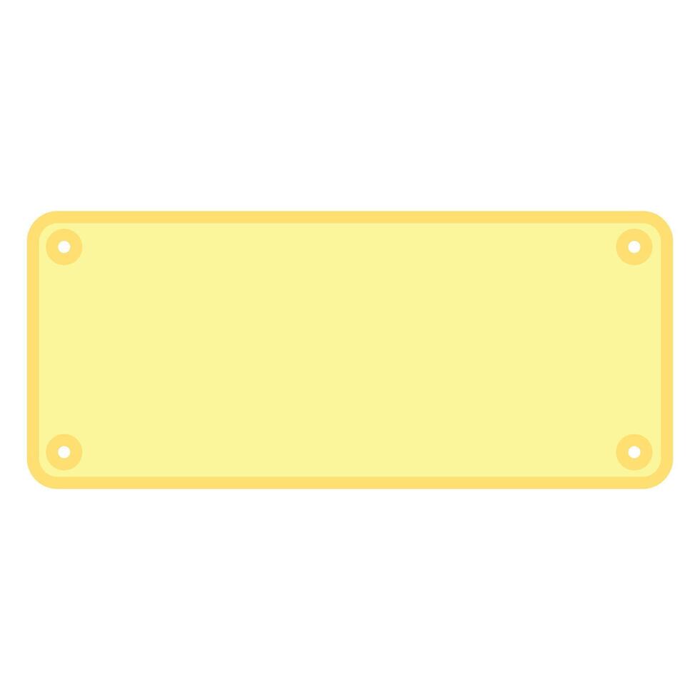 Yellow blank sign vector