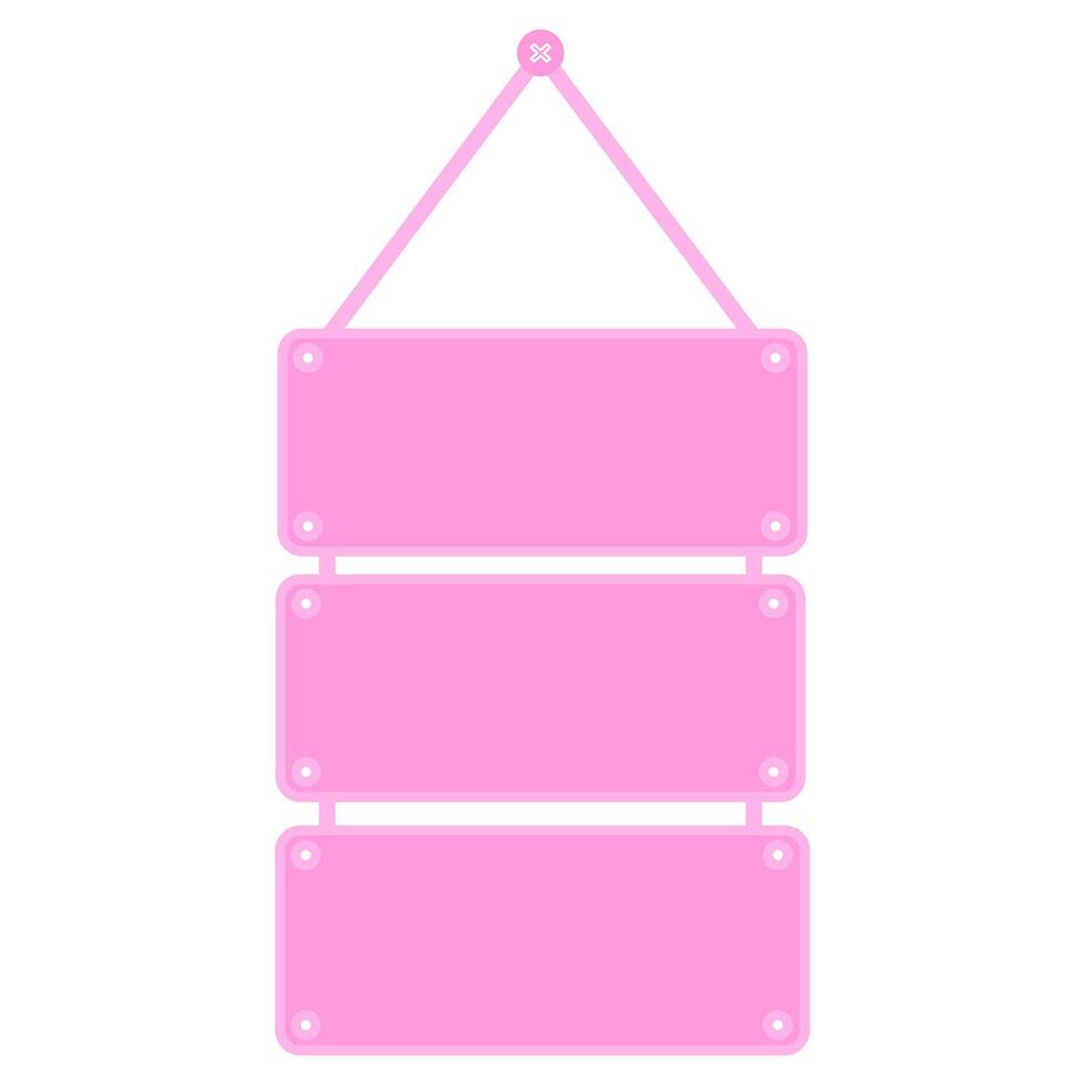 pink blank sign vector