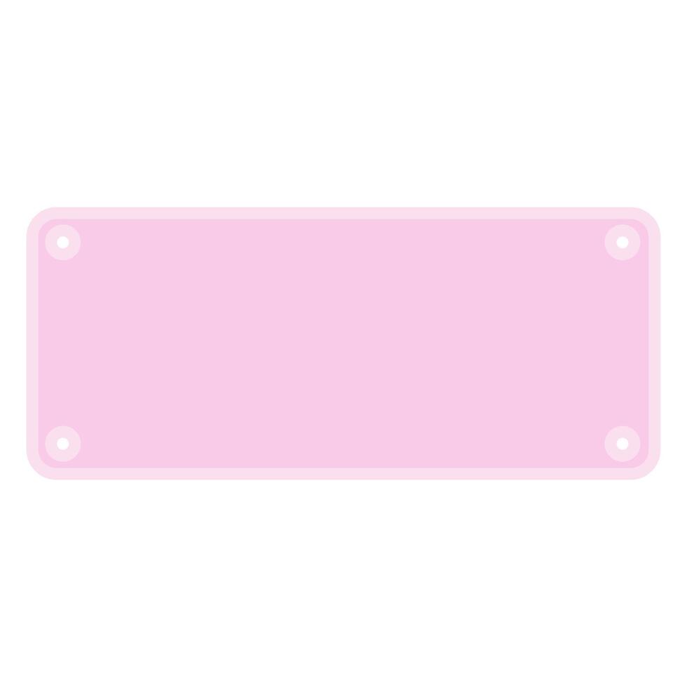 pink blank sign vector