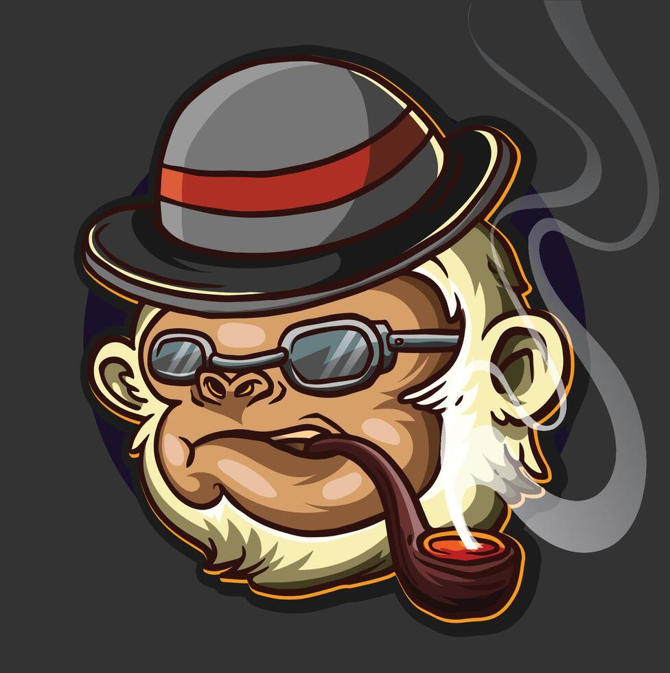 Gangster Monkey Cartoon vector