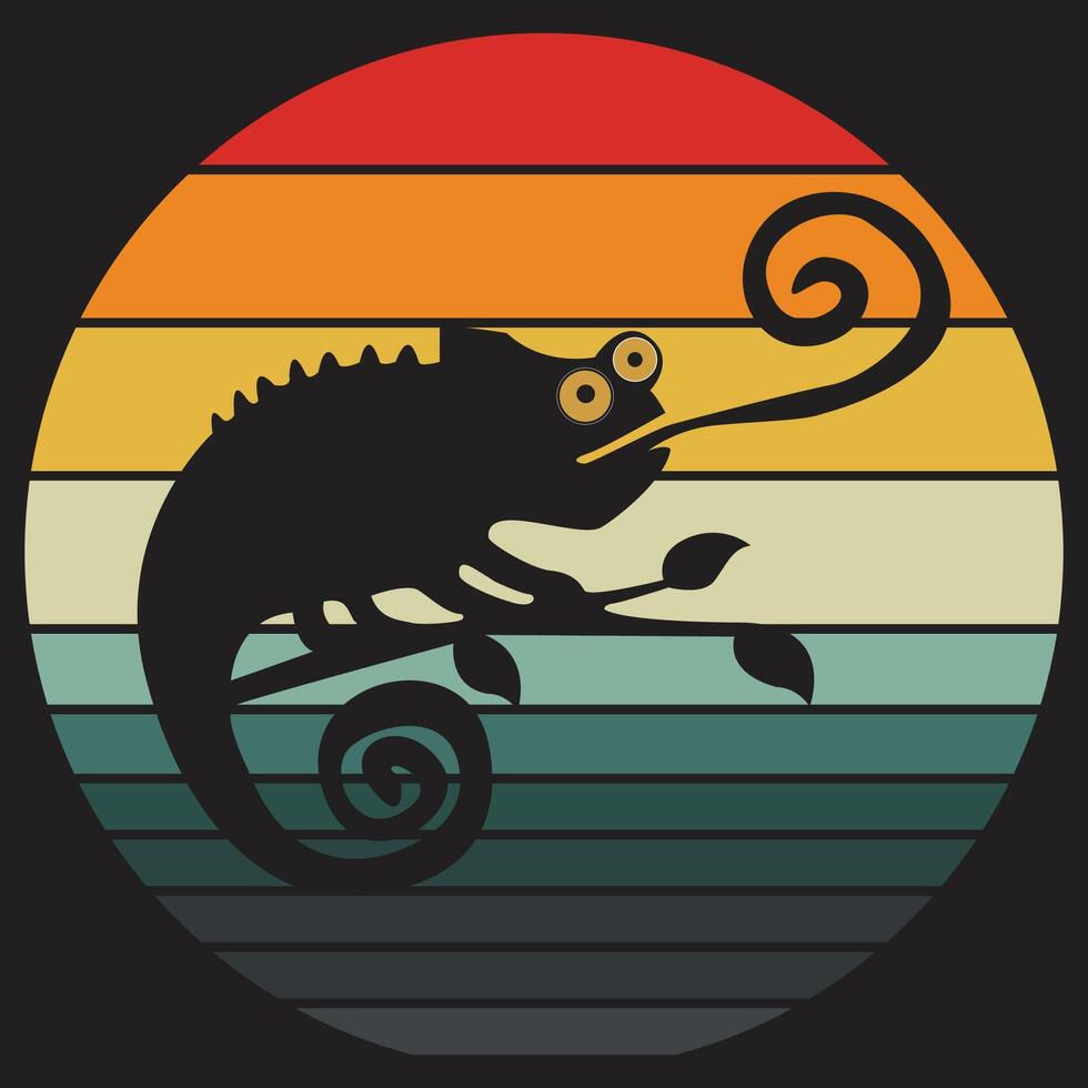 Chameleon Shirt, Retro Vintage Chameleon Animal T-Shirt Chameleon Shirt, Retro Vintage Chameleon Animal T-Shirt