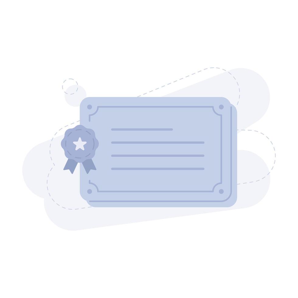 Certificate Empty State UI Illustration vector
