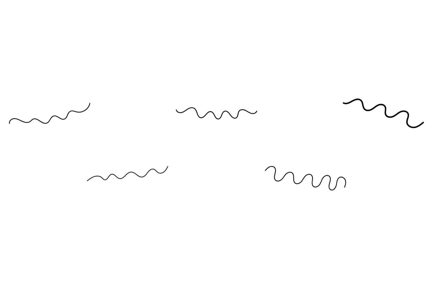 Decorative organic line design set vector