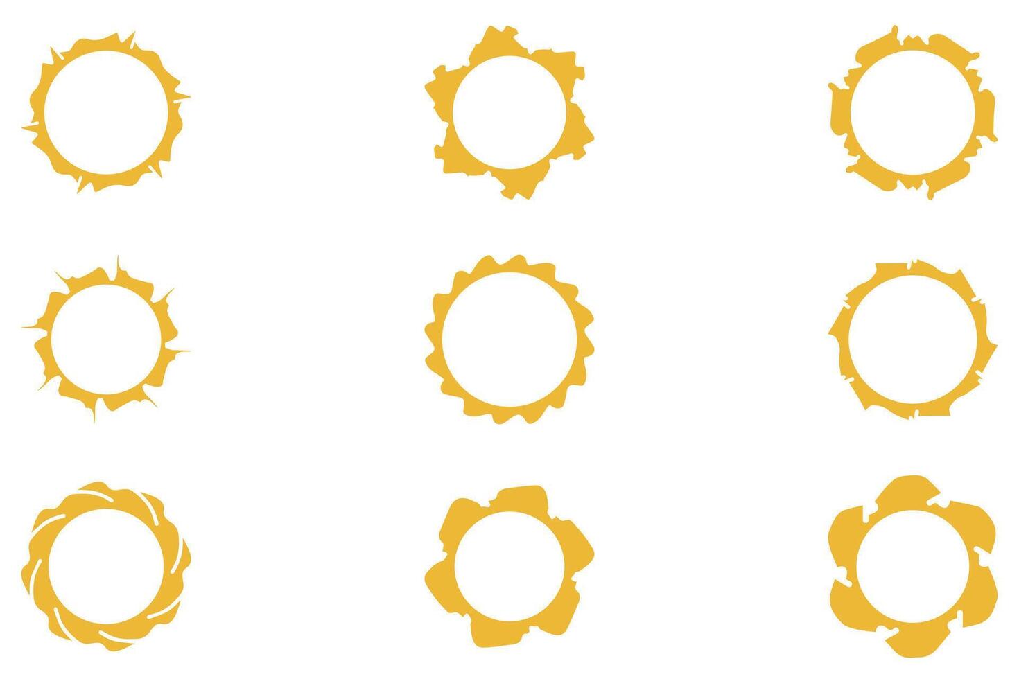 Decorative ornament frame set design vector
