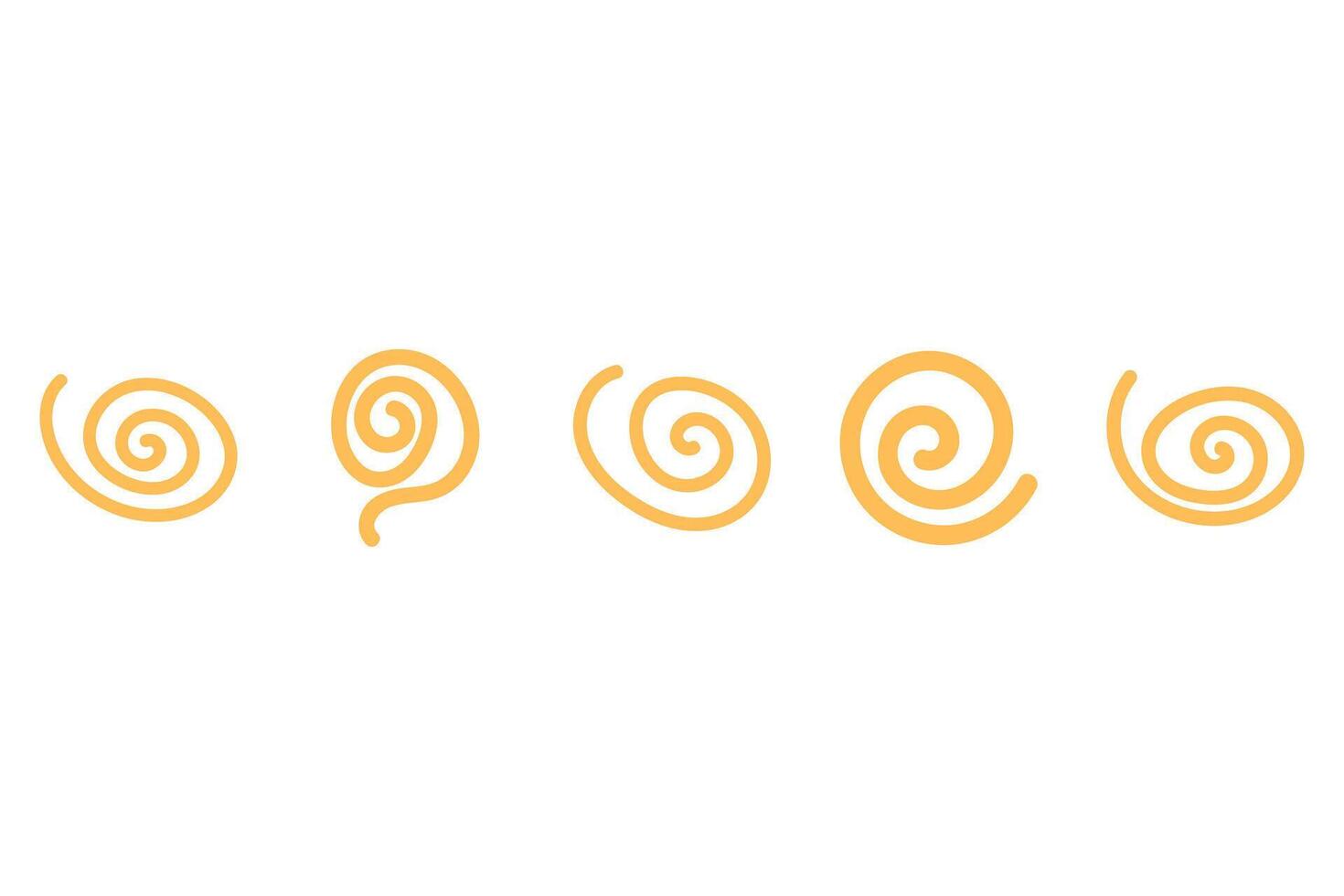Decorative swirl line design set vector