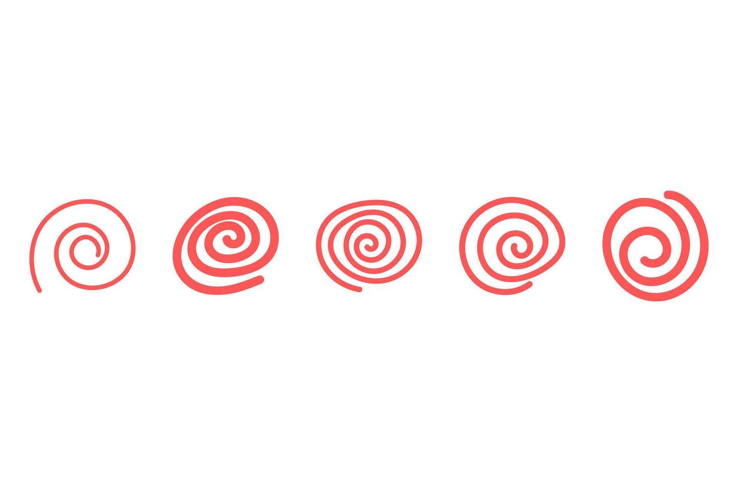 Decorative swirl line design set vector