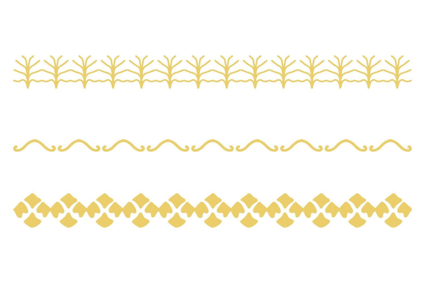 Decorative ornament border design set vector