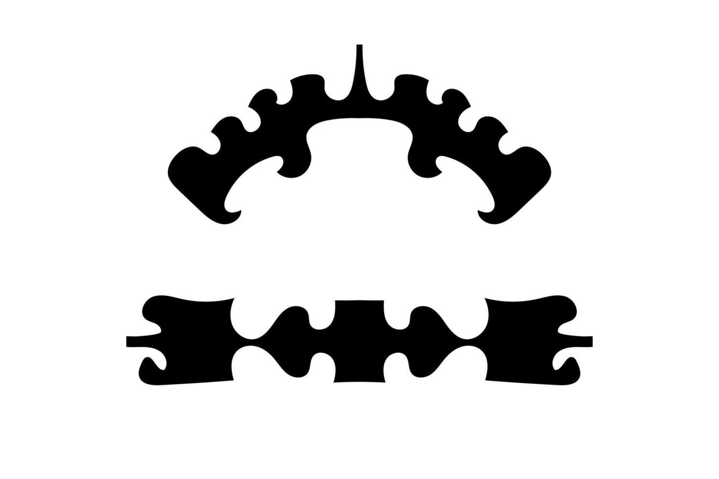Decorative ornament shape icon set vector