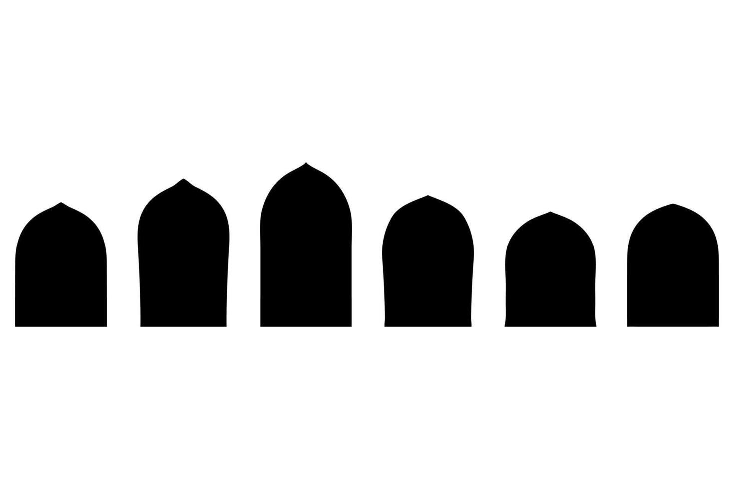 Simple Islamic door set design vector