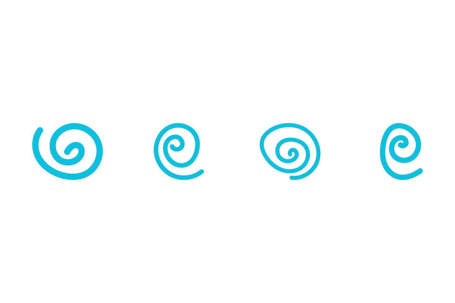 Decorative swirl line design set vector