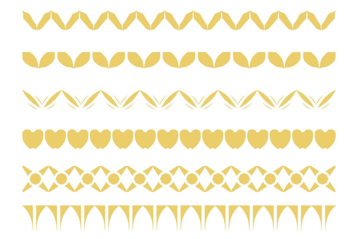 Decorative ornament border design set vector