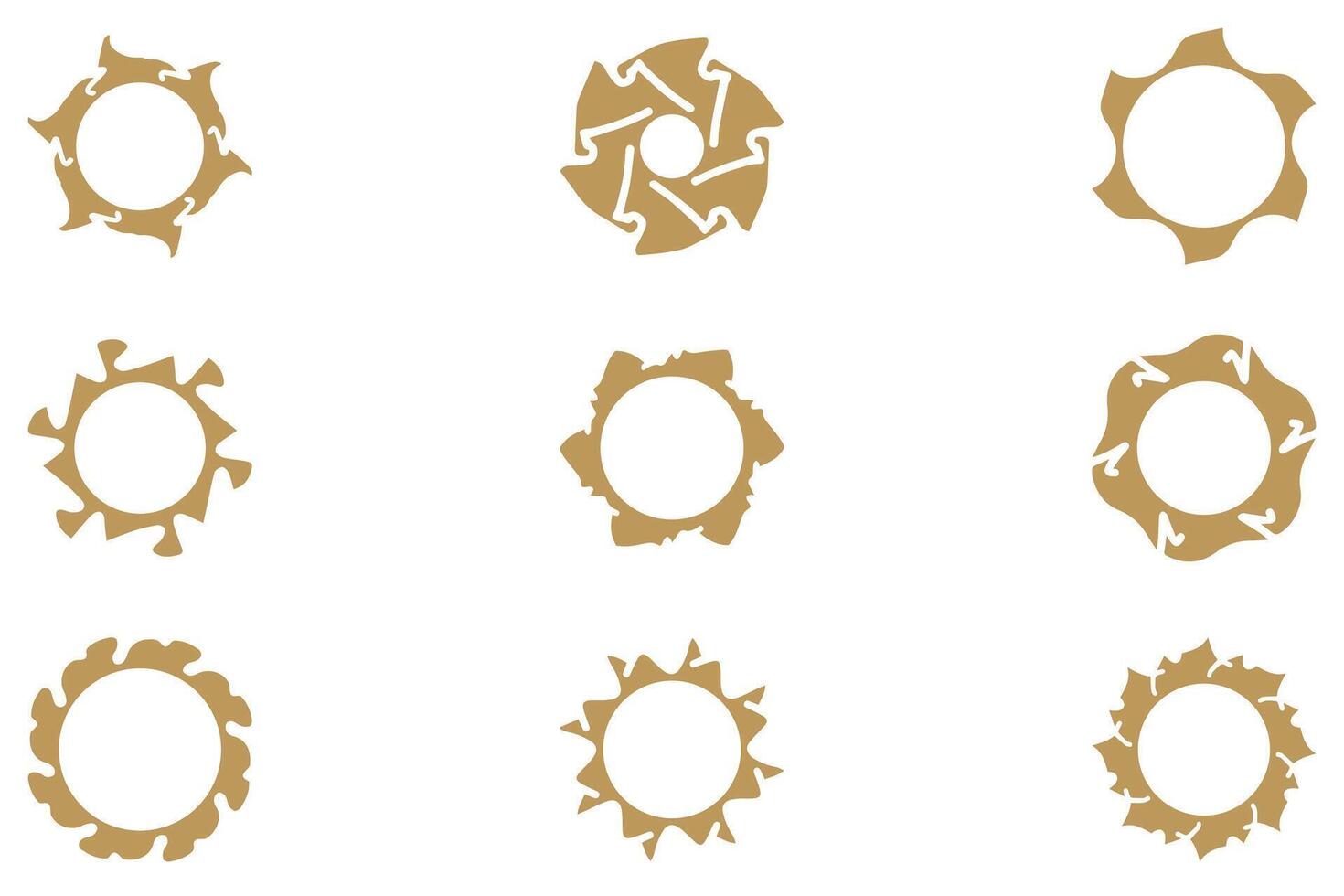 Decorative ornament frame set design vector