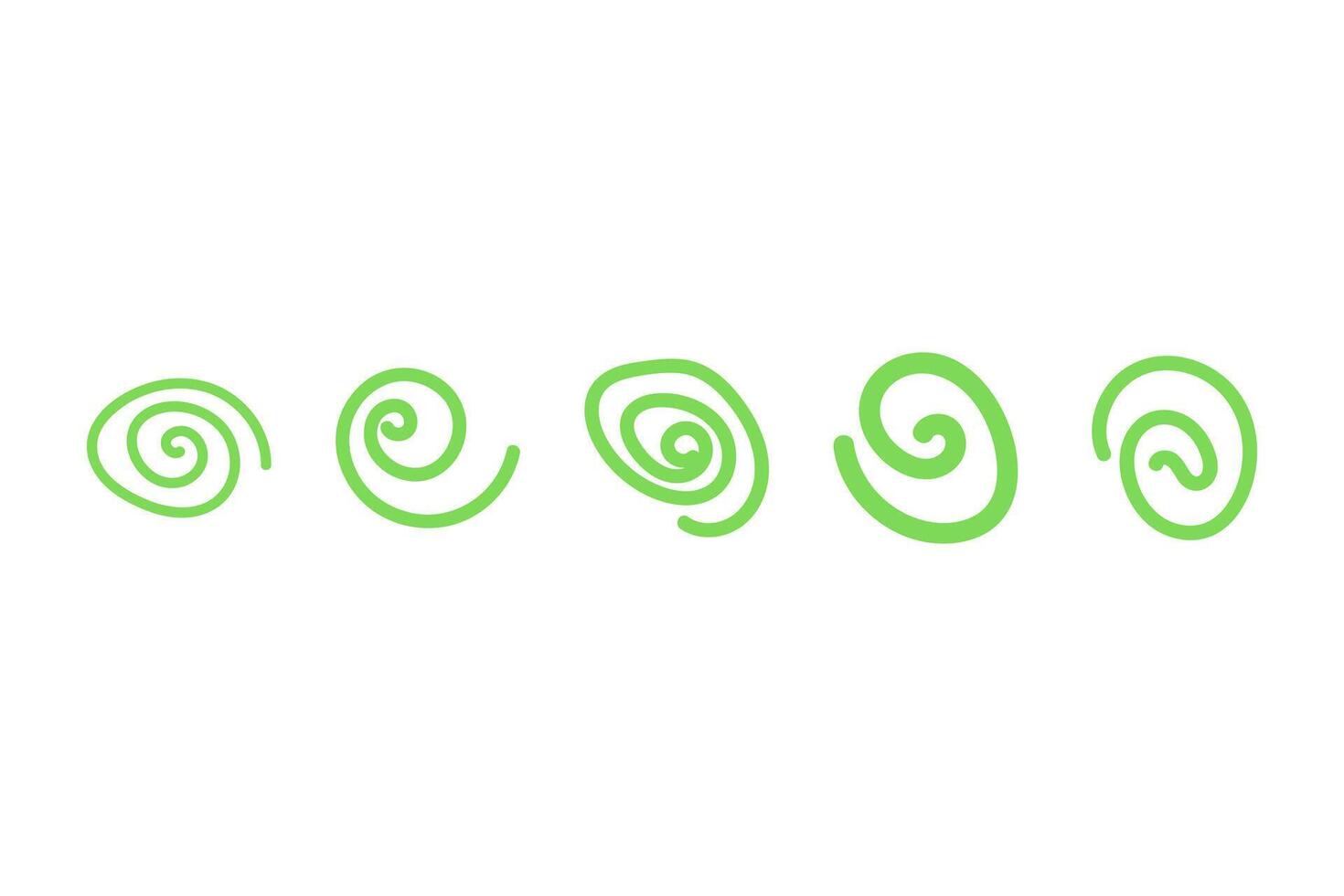 Decorative swirl line design set vector