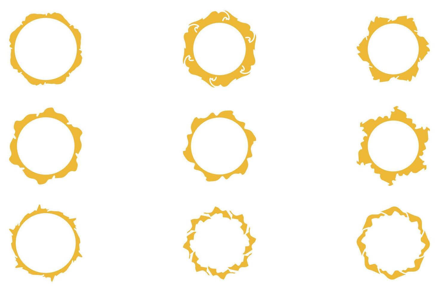 Decorative ornament frame set design vector